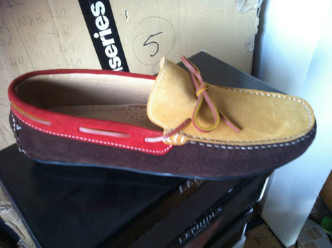 Lephidus Daim tricolor jaune marron avec lacets